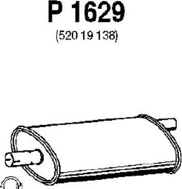 Fenno P1629 - Средний глушитель выхлопных газов autosila-amz.com