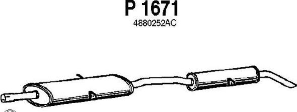 Fenno P1671 - Глушитель выхлопных газов, конечный autosila-amz.com