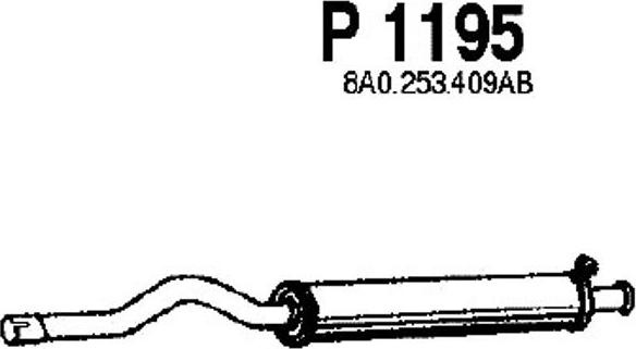Fenno P1195 - Средний глушитель выхлопных газов autosila-amz.com