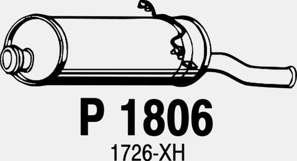 Fenno P1806 - Глушитель выхлопных газов, конечный autosila-amz.com
