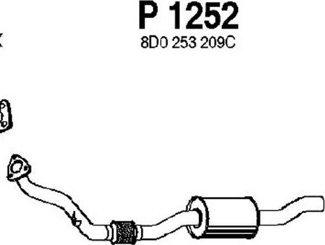 Fenno P1252 - Средний глушитель выхлопных газов autosila-amz.com