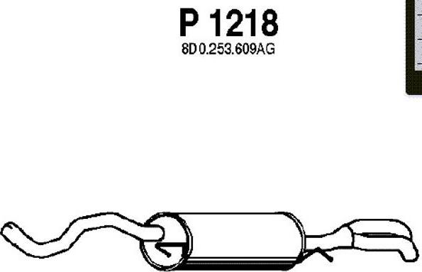 Fenno P1218 - Глушитель выхлопных газов, конечный autosila-amz.com