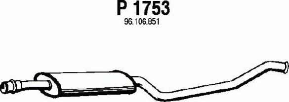 Fenno P1753 - Средний глушитель выхлопных газов autosila-amz.com