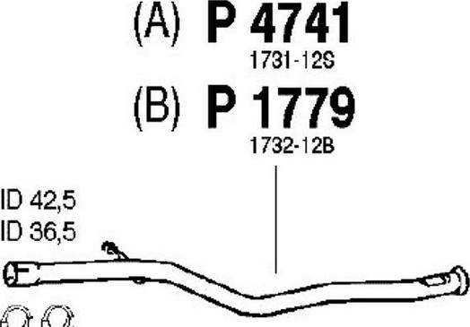 Fenno P1779 - Труба выхлопного газа autosila-amz.com