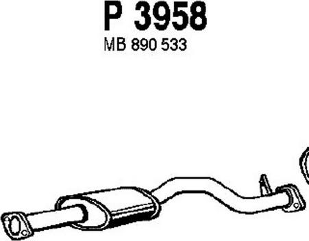 Fenno P3958 - Средний глушитель выхлопных газов autosila-amz.com