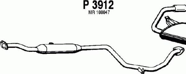 Fenno P3912 - Средний глушитель выхлопных газов autosila-amz.com