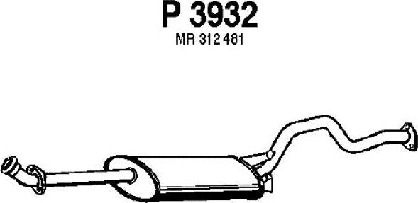 Fenno P3932 - Средний глушитель выхлопных газов autosila-amz.com