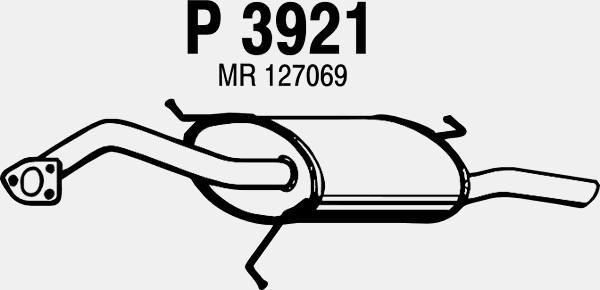 Fenno P3921 - Глушитель выхлопных газов, конечный autosila-amz.com