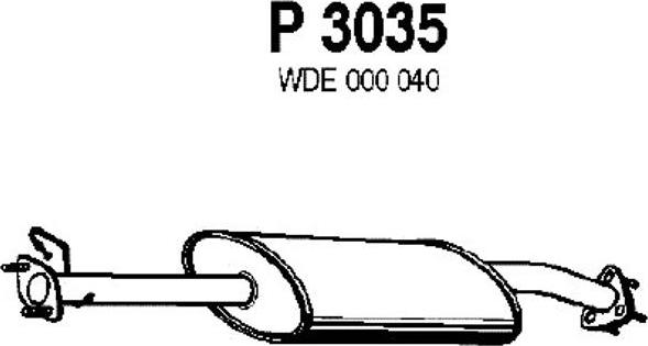 Fenno P3035 - Средний глушитель выхлопных газов autosila-amz.com
