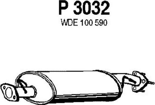 Fenno P3032 - Средний глушитель выхлопных газов autosila-amz.com