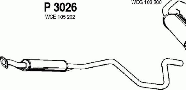 Fenno P3026 - Средний глушитель выхлопных газов autosila-amz.com