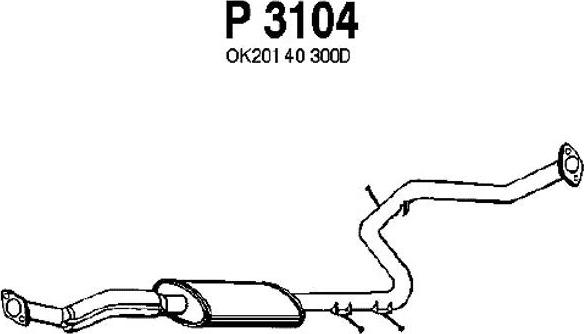 Fenno P3104 - Средний глушитель выхлопных газов autosila-amz.com