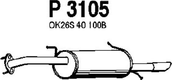 Fenno P3105 - Глушитель выхлопных газов, конечный autosila-amz.com