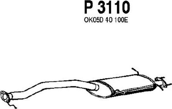 Fenno P3110 - Средний глушитель выхлопных газов autosila-amz.com