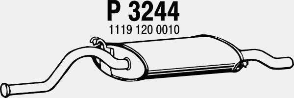Fenno P3244 - Глушитель выхлопных газов, конечный autosila-amz.com