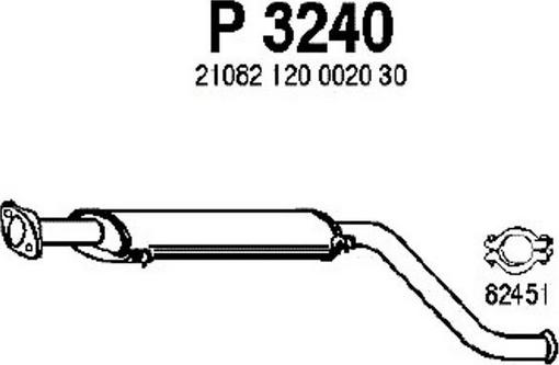 Fenno P3240 - Средний глушитель выхлопных газов autosila-amz.com