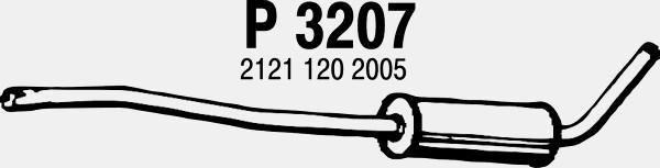 Fenno P3207 - Средний глушитель выхлопных газов autosila-amz.com