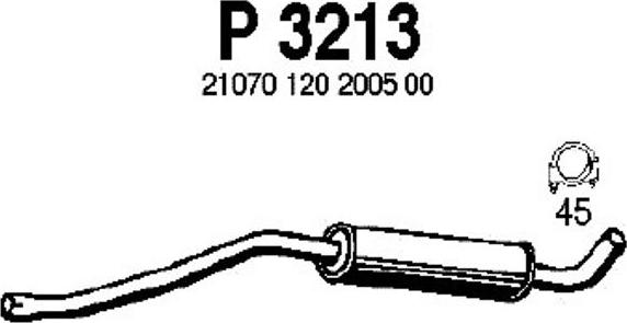 Fenno P3213 - Средний глушитель выхлопных газов autosila-amz.com