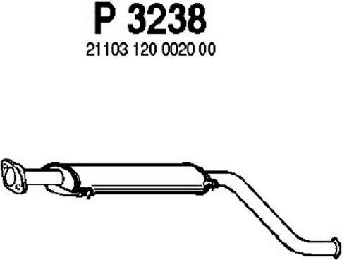 Fenno P3238 - Средний глушитель выхлопных газов autosila-amz.com