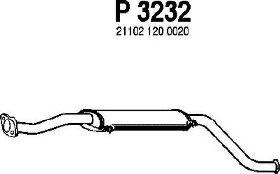 Fenno P3232 - Средний глушитель выхлопных газов autosila-amz.com