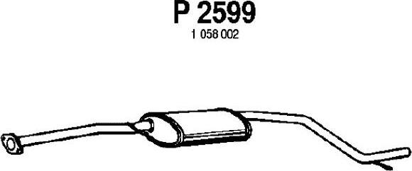 Fenno P2599 - Средний глушитель выхлопных газов autosila-amz.com