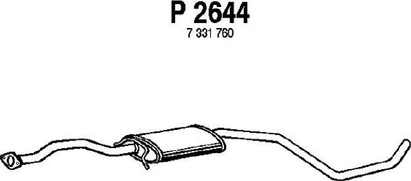 Fenno P2644 - Средний глушитель выхлопных газов autosila-amz.com