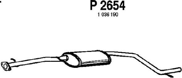 Fenno P2654 - Средний глушитель выхлопных газов autosila-amz.com