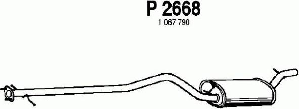 Fenno P2668 - Средний глушитель выхлопных газов autosila-amz.com