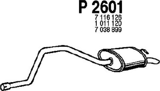 Fenno P2601 - Глушитель выхлопных газов, конечный autosila-amz.com