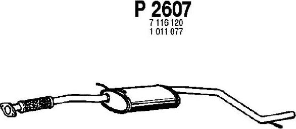 Fenno P2607 - Средний глушитель выхлопных газов autosila-amz.com