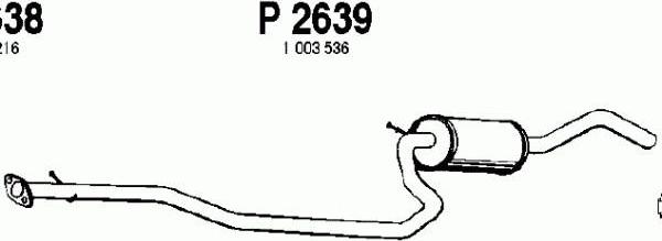 Fenno P2639 - Средний глушитель выхлопных газов autosila-amz.com