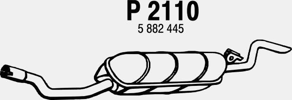 Fenno P2110 - Глушитель выхлопных газов, конечный autosila-amz.com