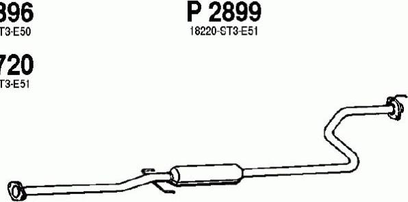 Fenno P2899 - Средний глушитель выхлопных газов autosila-amz.com