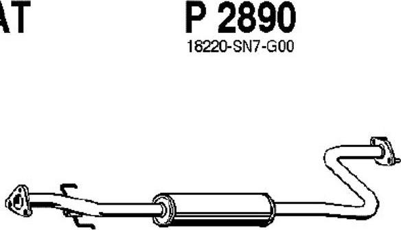 Fenno P2890 - Средний глушитель выхлопных газов autosila-amz.com