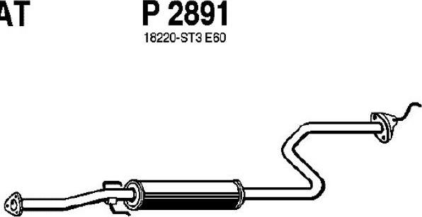 Fenno P2891 - Средний глушитель выхлопных газов autosila-amz.com