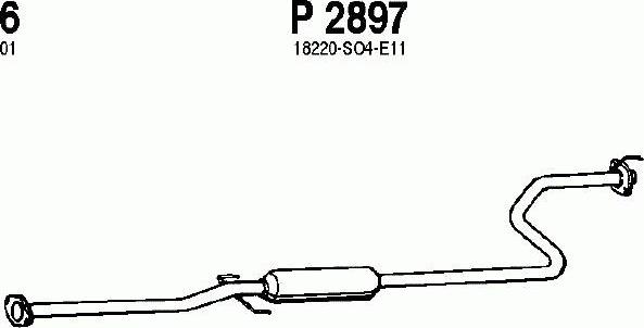 Fenno P2897 - Средний глушитель выхлопных газов autosila-amz.com