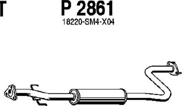 Fenno P2861 - Средний глушитель выхлопных газов autosila-amz.com