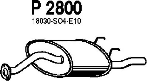 Fenno P2800 - Глушитель выхлопных газов, конечный autosila-amz.com
