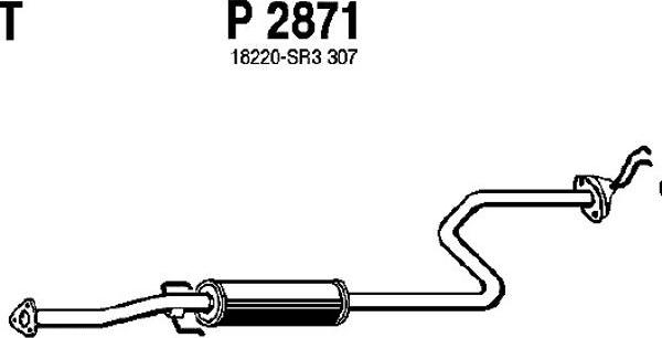 Fenno P2871 - Средний глушитель выхлопных газов autosila-amz.com