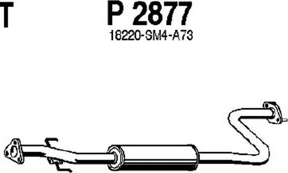 Fenno P2877 - Средний глушитель выхлопных газов autosila-amz.com
