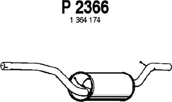 Fenno P2366 - Глушитель выхлопных газов, конечный autosila-amz.com