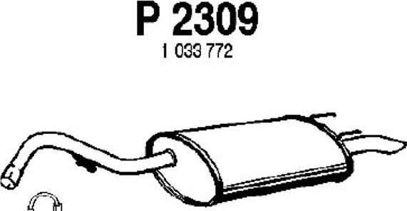 Fenno P2309 - Глушитель выхлопных газов, конечный autosila-amz.com