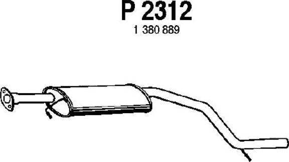 Fenno P2312 - Средний глушитель выхлопных газов autosila-amz.com