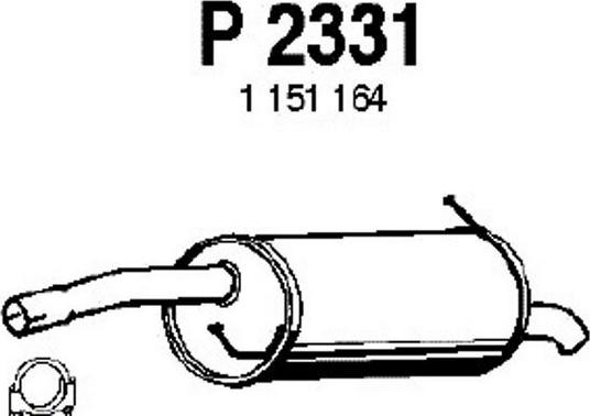 Fenno P2331 - Глушитель выхлопных газов, конечный autosila-amz.com