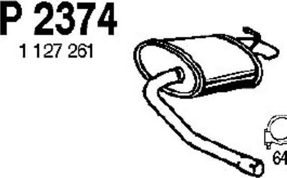 Fenno P2374 - Глушитель выхлопных газов, конечный autosila-amz.com