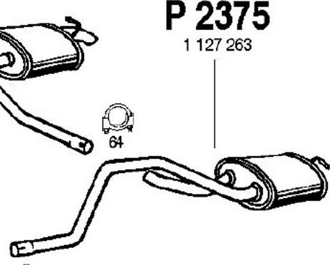 Fenno P2375 - Глушитель выхлопных газов, конечный autosila-amz.com