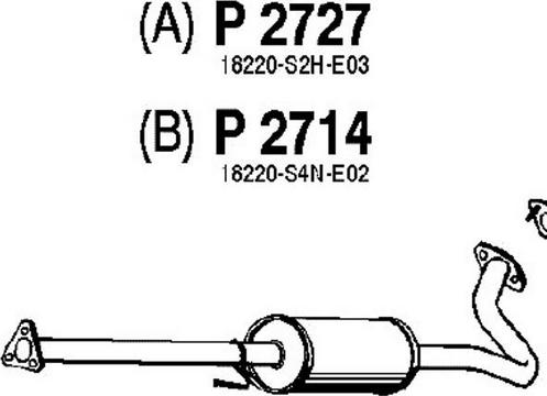 Fenno P2714 - Средний глушитель выхлопных газов autosila-amz.com