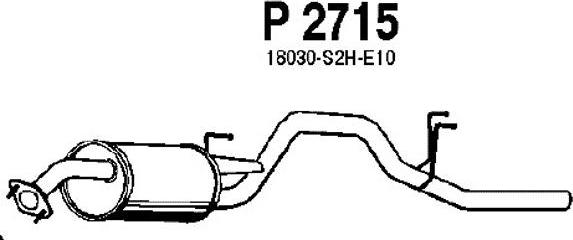 Fenno P2715 - Глушитель выхлопных газов, конечный autosila-amz.com