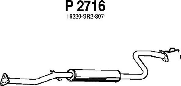 Fenno P2716 - Средний глушитель выхлопных газов autosila-amz.com