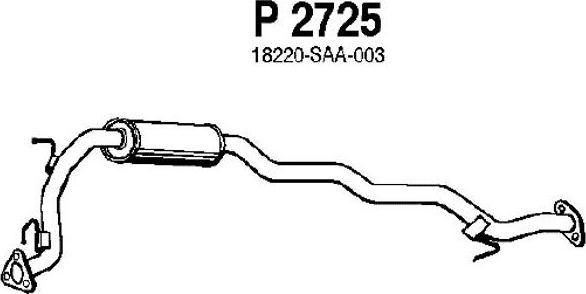 Fenno P2725 - Средний глушитель выхлопных газов autosila-amz.com